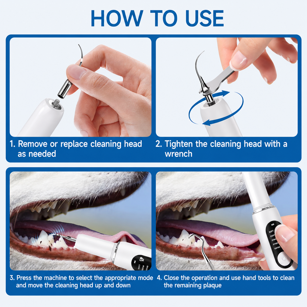 Kairo™ Smart Pet Dental Cleaner – Plaque & Tartar Remover for Dogs & Cats