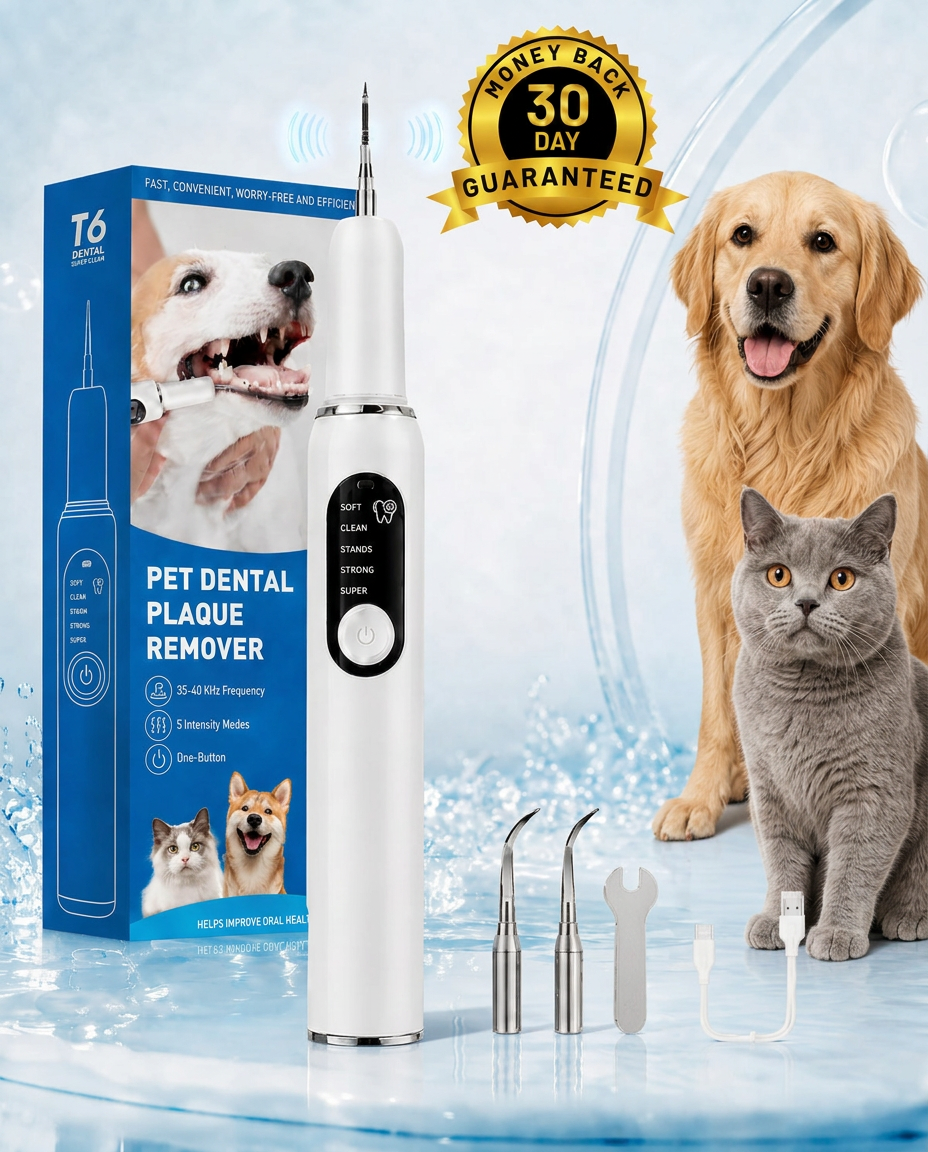 Kairo™ Smart Pet Dental Cleaner – Plaque & Tartar Remover for Dogs & Cats